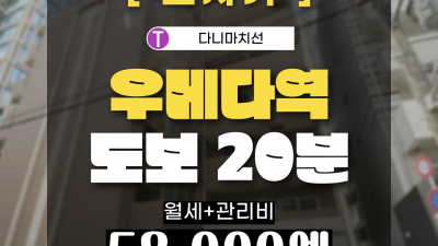 [오사카][MDOS240058] 1K / 19.55㎡ / 월세 51,900엔 / 관리비 6,100엔 / 시키킹,레이킹X