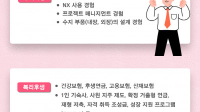 (n-1)파솔크로테크놀로지 기계설계업무 정사원