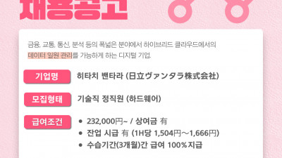 (n-19) 히타치밴타라 하드웨어 기술직 정사원