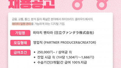 (n-30) 히타치밴타라 영업직 정사원 / 채용 마감