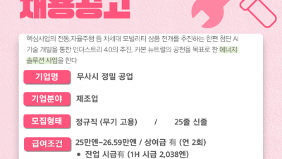 (n-38) 무사시 정밀 공업 기술계 종합직 / 토요하시 정사원